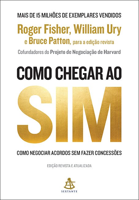 Capa de Como chegar ao sim, de Roger Fisher, William Ury e Bruce Patton