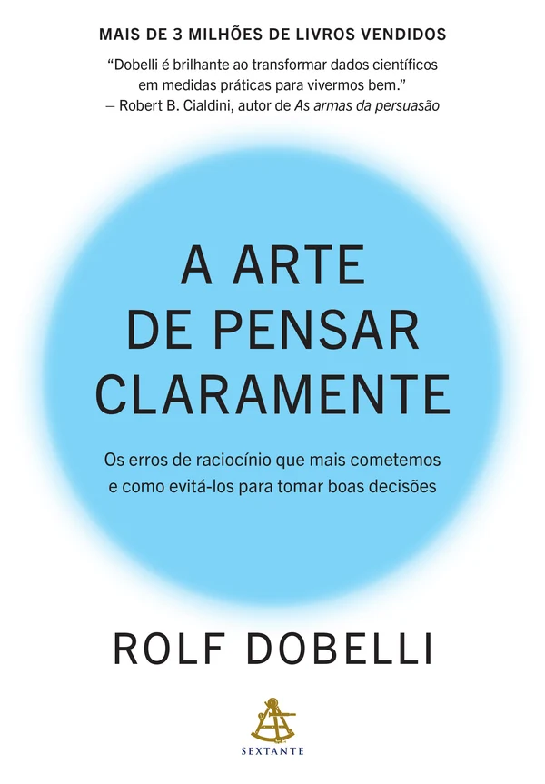 Capa de A arte de pensar claramente, de Rolf Dobelli