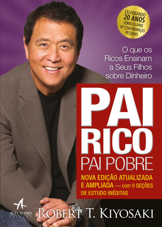 Capa de Pai Rico, Pai Pobre, de Robert T. Kiyosaki